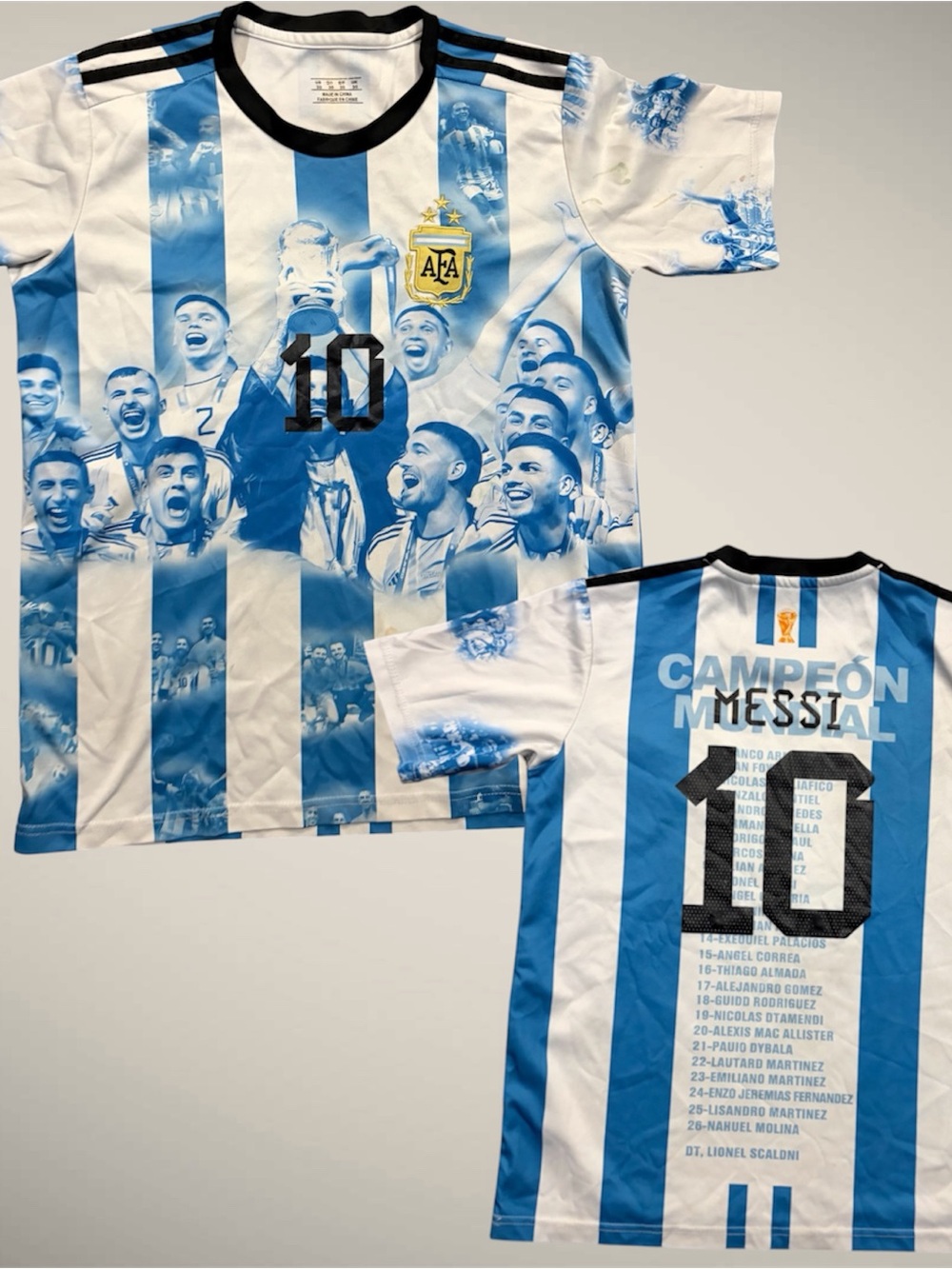 Adidas Argentina 2022 WC Campeon Soccer Football Jersey Men’s